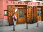 the door to my favorite restaurant in Madrid: Posada de la Villa
