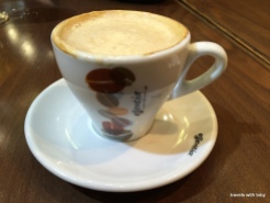the most expensive cafe con leche! Note: don't take a break near Sagrada Familia. Pretty cup though.