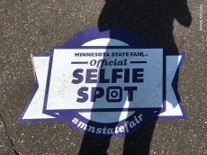 funniest thing I saw this year: several official selfie spots in the pavement