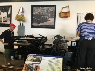 an old printing press-newspaper museum